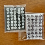 ガラスビーズ　お得　ブラック&ホワイト　7~10mm