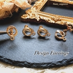 【4pcs】シンプルなツイストリングのデザインイヤリング