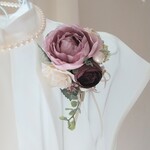 大人シックカラー ラナンキュラスナチュラルコサージュ アーティフィシャルフラワー 卒園 卒業  入園入学 結婚式