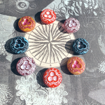 リピ様限定！この頁のみのセール【8コセット】JIRI＊IVANA#czech beads#チェコビーズ　wheel18㎜　4ペア8コセット