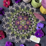 タティングレース パターン（編み図）「ビオラのドイリー」