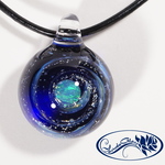 【Yasuda Glass】 ガラスの小宇宙　クリスタルオパール ペンダント　No.CM1142S