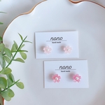サクラ✿ チェリー✽ピンク パール小ぶりピアス/サージカルステンレス nonoacs