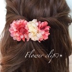 バナナクリップ　アーチ型　『再販』2020 Spring♡Flower clip vivid collar