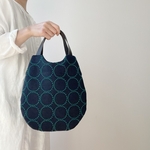 oval bag *⚮* tambourine navy×green *⚮*