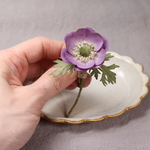 布花　一輪のアネモネ　ブローチ