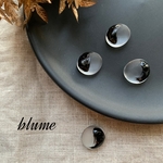 🆕4pcs【貼り付けパーツ】frozen nuance cabochon  #CR×BK
