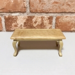 ミニチュア　ドールハウス　家具　机　テーブル　猫脚　ニス塗装品