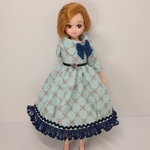 リカちゃん服☆ロールカラーのワンピース