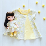 たんぽぽカラーのお揃い服　半袖長袖、80〜130サイズ受注生産