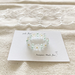 小さいお花のビーズリング.＊ ミントグリーン