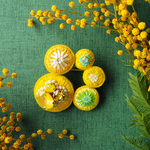 ＜Stella～星のはじまり～＞刺繍ブローチ「mimosa/ミモザ」
