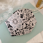 🌸抗ウイルス　抗菌　刺繍　レースマスク　刺繍マスク　マスク　小池百合子　チュールレース