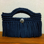 mie818様デニム風フリンジトートバッグ