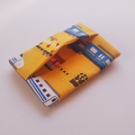 【送料無料】ミニポケットティッシュケース  電車  イエロー
