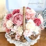プリザーブドフラワー＊プリザーブドフラワー アレンジ＊タンタンドル〜優しい時間〜Panier＊結婚祝い＊母の日＊フラワーアレンジメント
