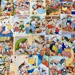 (再販×1)ニャンコの紙モノセットE＊コラージュ素材＊コラージュペーパー＊ジャンクジャーナル