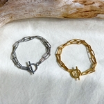 再販【シルバー】サージカルステンレス♡金属アレルギー対応♡チェーンブレスレット