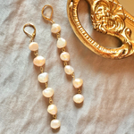 大きなハートピアス クリア×ピンクのお花