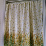 🌿北欧風🍀【黄色い花。ミモザ】巾の広いカフェカーテン🍀151×90
