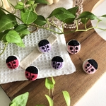 ꫛᥱꪝ  ヘアゴム てんとう虫  刺繍 (シリコン ゴム 変更可)  
