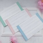 ☆春色🌸３色３枚セット！☆シンプルだけどキラキラ縁が可愛い✨園・学校でも大活躍！クレンゼＷガーゼと不織布で安心💕お子さまにも心配不要のノーズワイヤー🎵