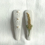 春の刺繍ぱっちんピン2本セット