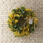 〈u様オーダー品〉フレッシュミモザとユーカリのリース(23cm)