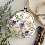〈刺繍キット〉ビオラのがまぐち