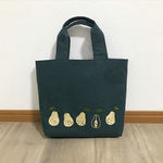 手刺繍 ラ・フランス の ちょこんと トートバッグ