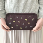 蝶々の手刺繍財布(パープル)