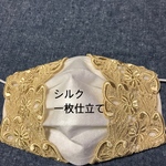 送料無料★不織布マスクカバー☆シルク一枚仕立て