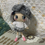 イーマリーちゃん春用セットアップ(ブラウス＋ミニスカート)＋綿ニット帽