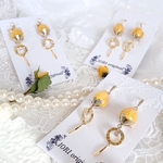 【2/22 20時～】Campione Rose(上).｡.:✽・ﾟピアスorイヤリング 黄色の薔薇アクセサリー
