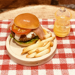 【再販】ハンバーガーとポテトのランチプレート☆