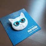 （yukkom79101様ご予約品）メガネｃａｔ「ブルーGlasses」