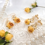 【2/22 20時～】Campione Rose(下).｡.:✽・ﾟピアスorイヤリング 黄色の薔薇アクセサリー
