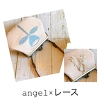〔受注製作〕ミナペルホネン  持ち手付きがま口　angel×レース