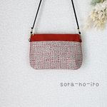 リバティ＊帆布　ショルダーバッグ＊ポシェット＊サコッシュ