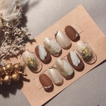 ジェルネイルチップ❥❥❥﻿テラコッタ×ニュアンス