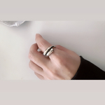 Feb21＊wライン シルバーリング  Silver925  コーディングリング 