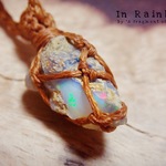  *॰ْ✧ً⋆ In Rainbow ⋆｡˚*ْ✧ं॰*エチオピアンオパールマクラメペンダント｡･*･:♪