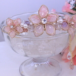 華バレッタ★揺れるチャームつき★さくらいろ