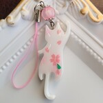 桜舞う🌸ねこちゃんストラップ