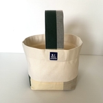 布バスケット　グリーン