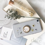 【new】植物標本 のような 押し花 スマホリング スマホケース iPhone - ring note  *。 date