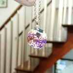 桜玉　２【球体　レジン　ネックレス　キーホルダー】