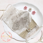 桜マスク チャーム付き桜マスク バネイヤリング式チャーム 不織布 フィルターポケット付き 抗菌防臭加工 レジンチャーム 生成 上品 春 卒園式 卒業式 入園式 入学式 ホワイトデー