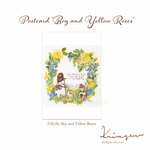 boy and Yellow Roses ポストカード　2枚セット