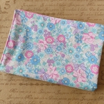 ランチョンマット　25×35　リボンフラワー　ブルー